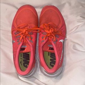 Coral Nike Tennis Shoes